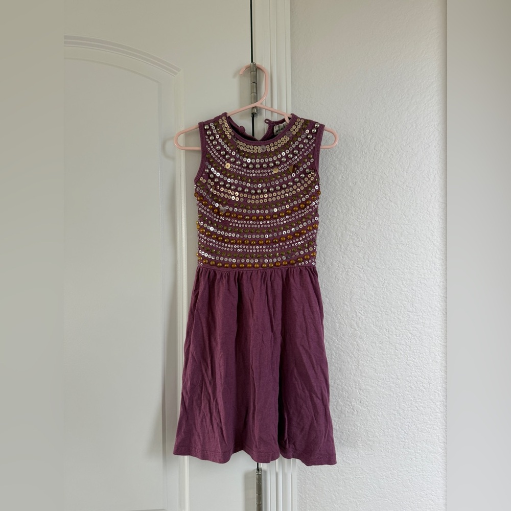 4T Boutique Purple Sequin Kids Dress